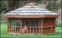 
An elegant gazebo coop. By W. Stephen Keel, Ringgold, Va.
